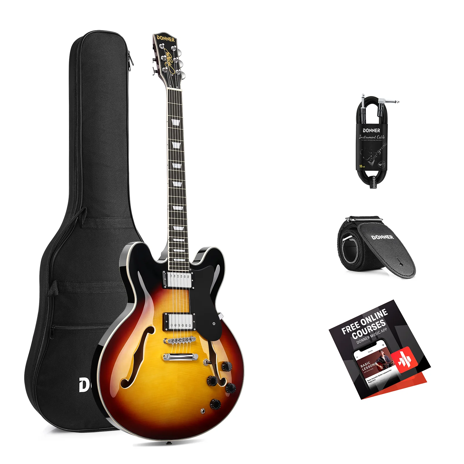 Donner DJP-1000 Chitarra elettrica jazz - Image 5