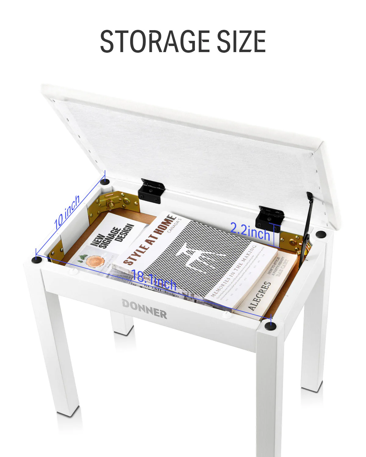 Donner DKB-10 Panca per pianoforte spaziosa - Image 17