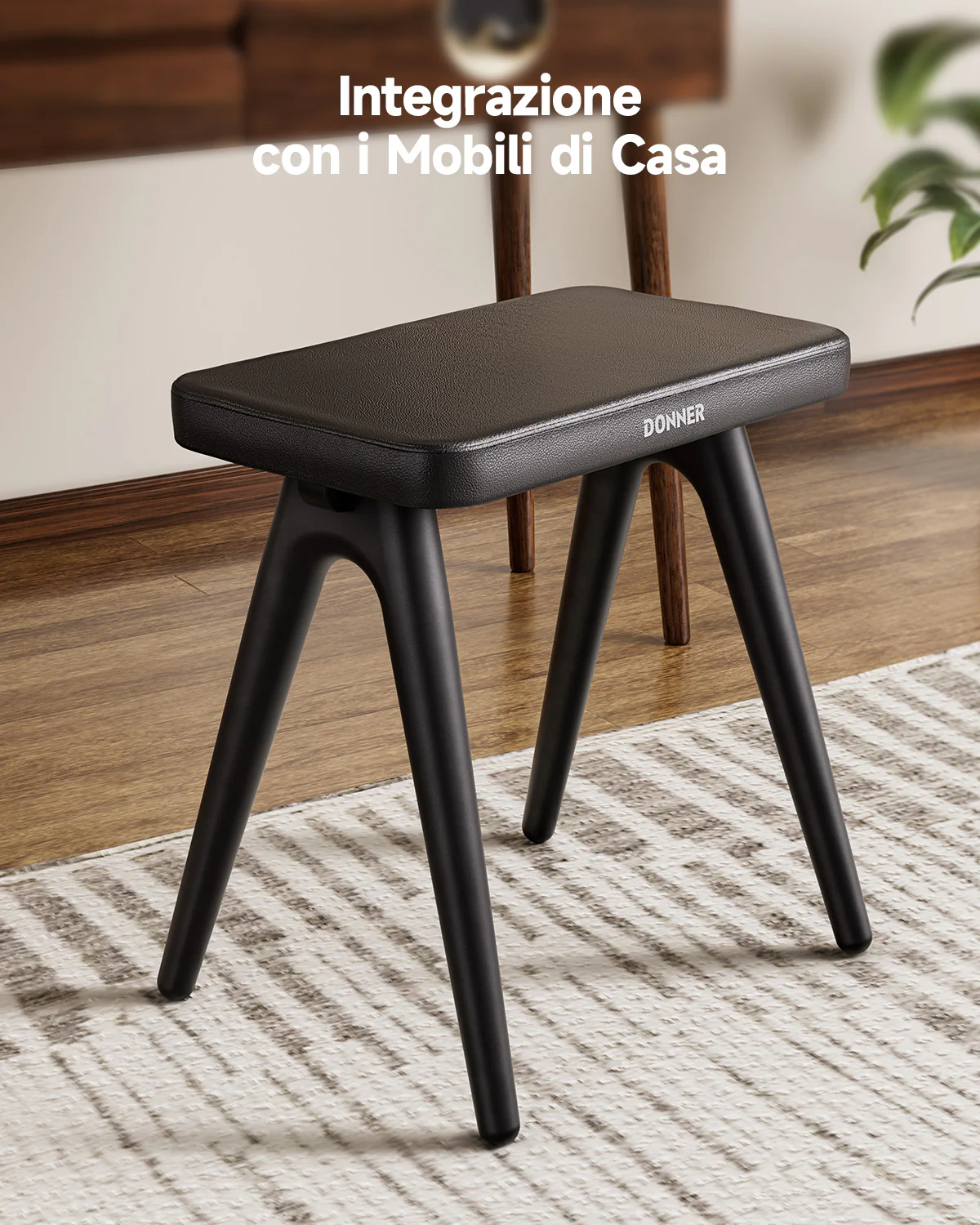 Donner DKB-100 Panca per pianoforte in legno massello Home Style - Image 5