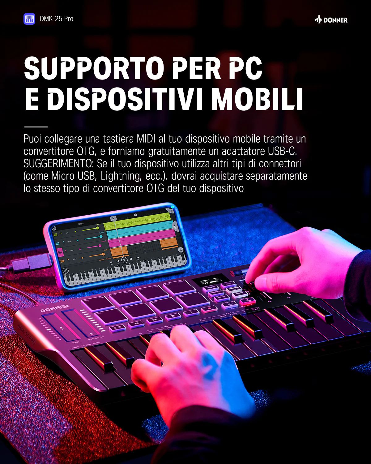 Donner DMK-25 Pro Controller MIDI - Image 8