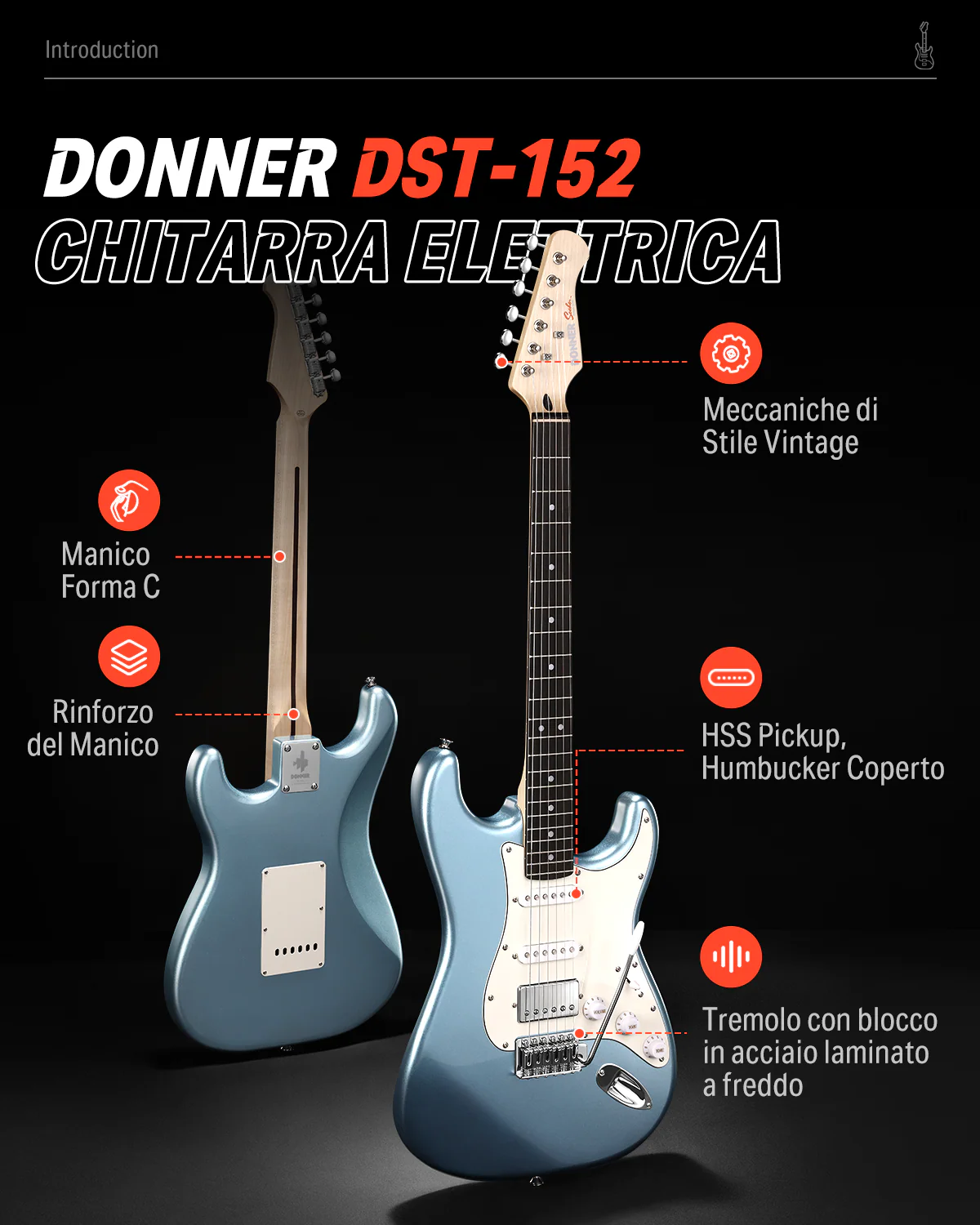Donner DST-152 Chitarra elettrica - Image 10