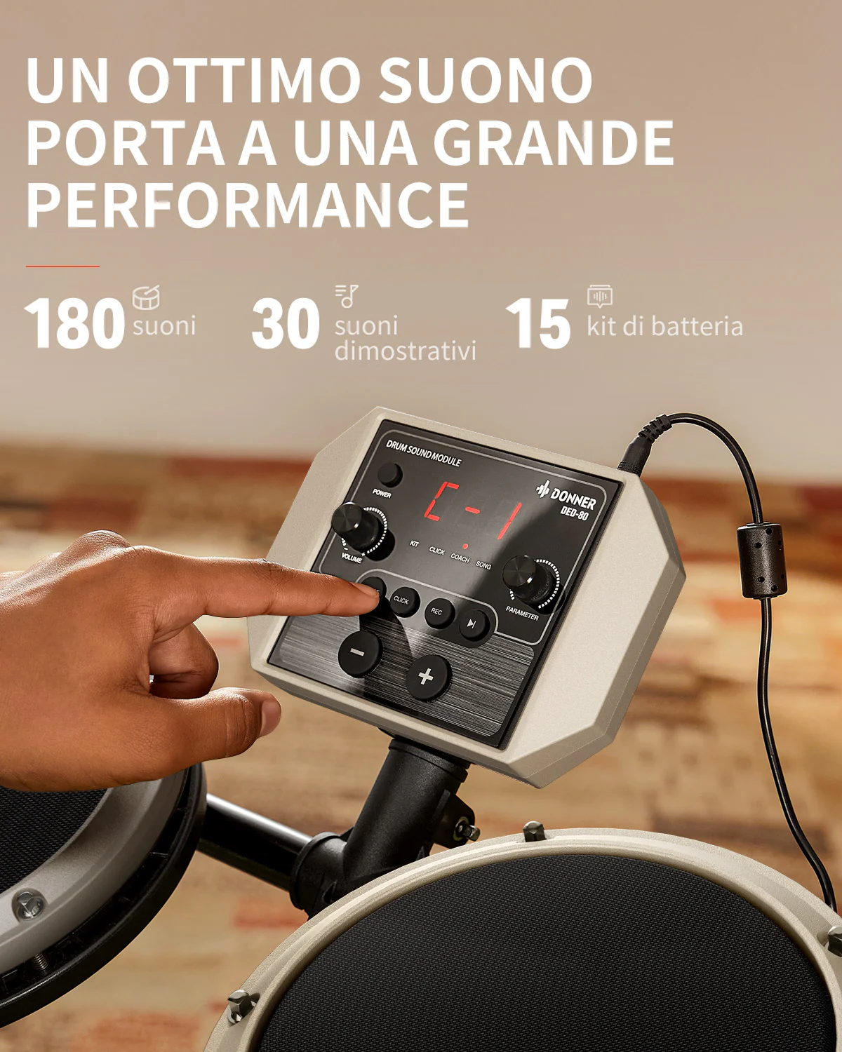 Donner DED-80  La migliore batteria elettronica per principianti e bambin - Image 11