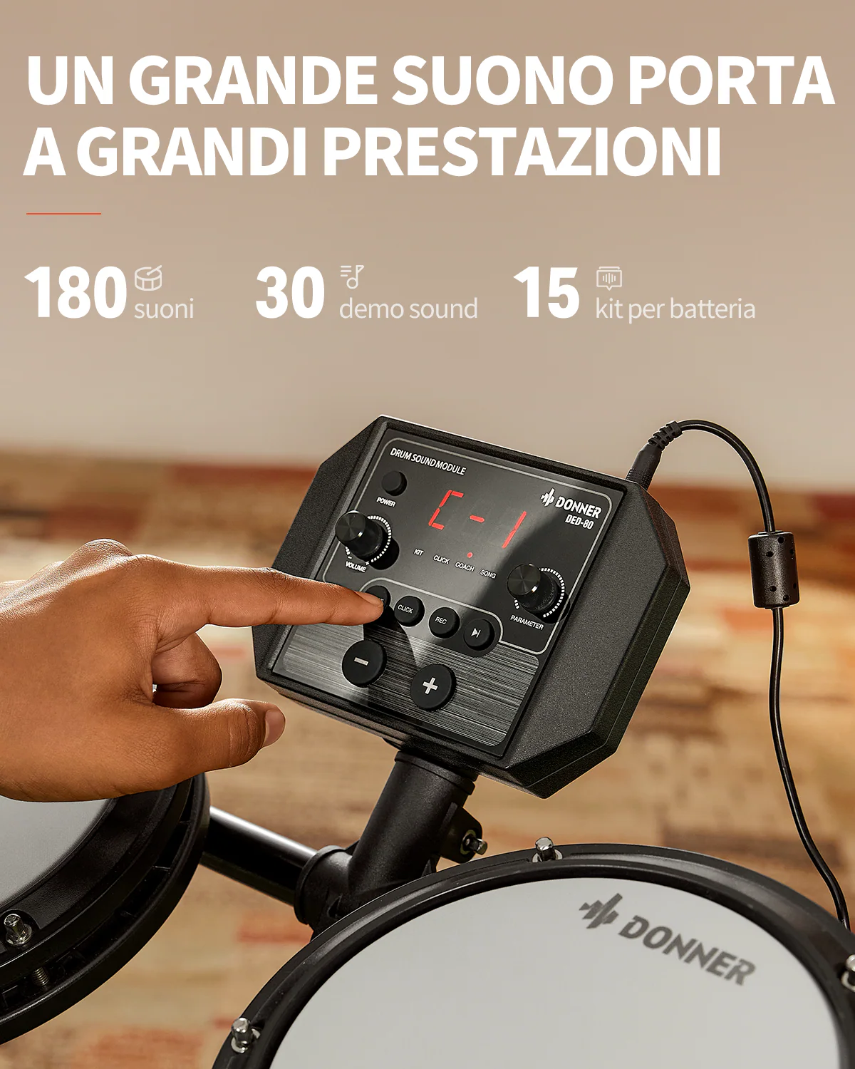 Donner DED-80  La migliore batteria elettronica per principianti e bambin - Image 3