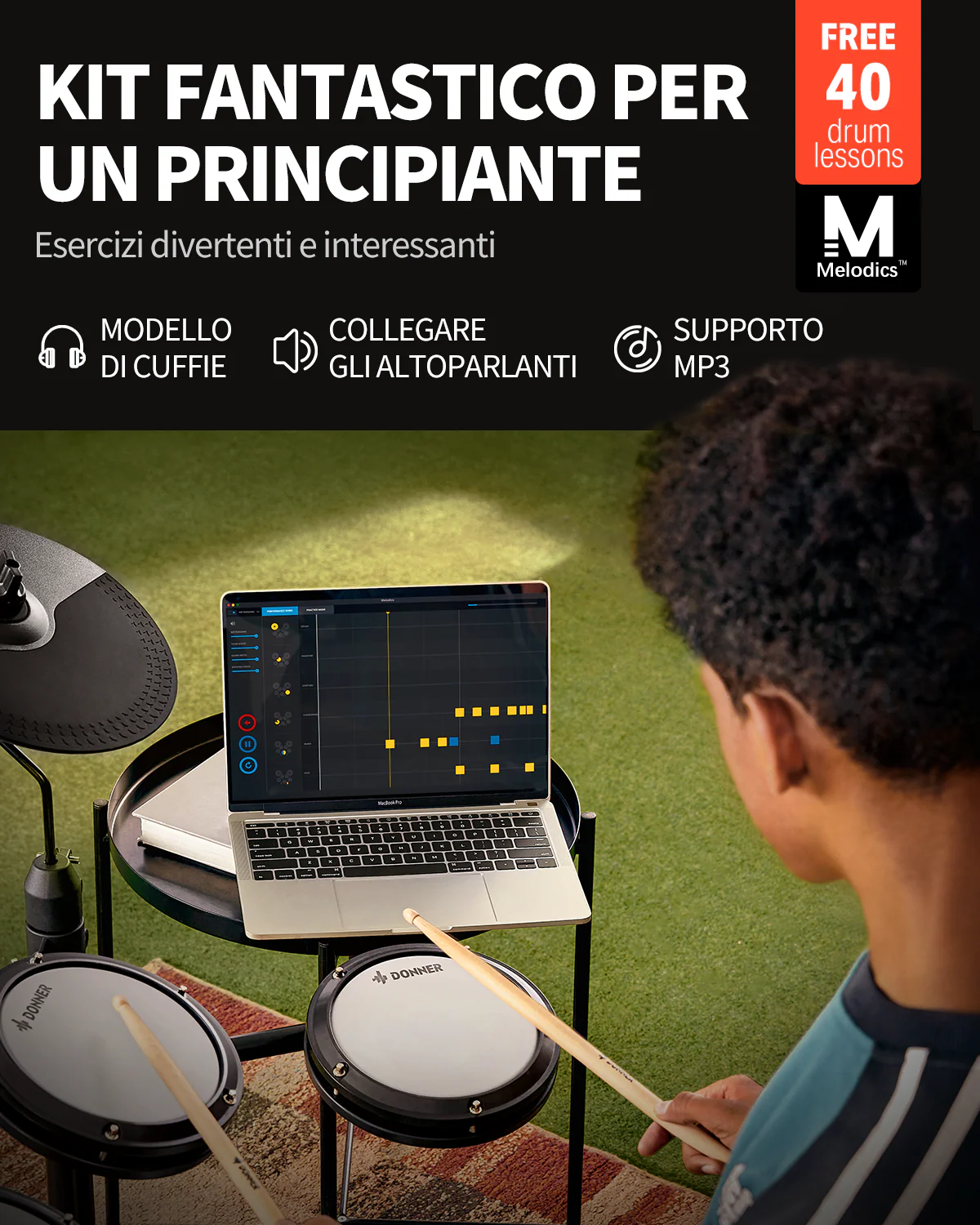 Donner DED-80  La migliore batteria elettronica per principianti e bambin - Image 4