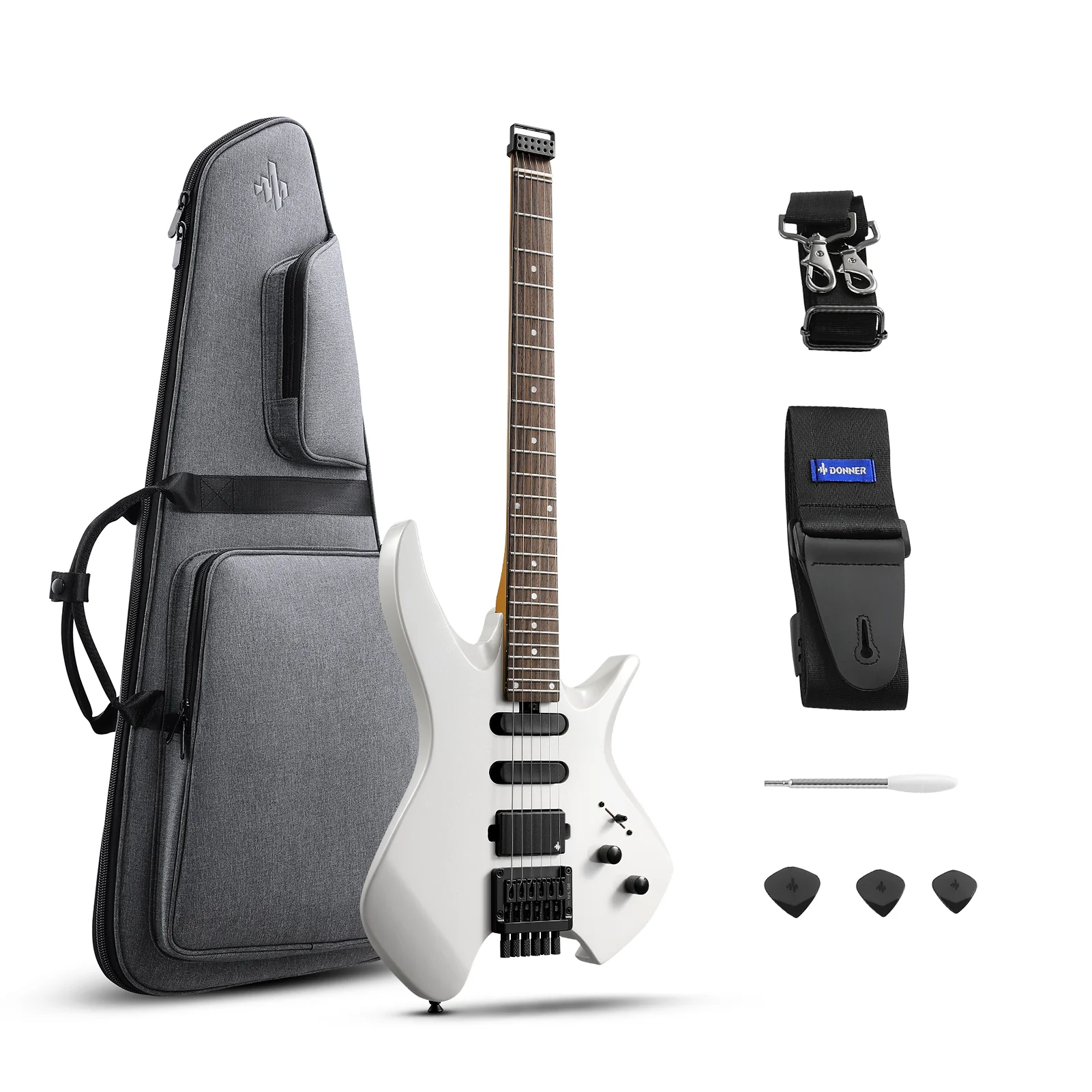 Donner HLX-500 Chitarra elettrica senza paletta【Modello originale NHL-500】 - Image 15