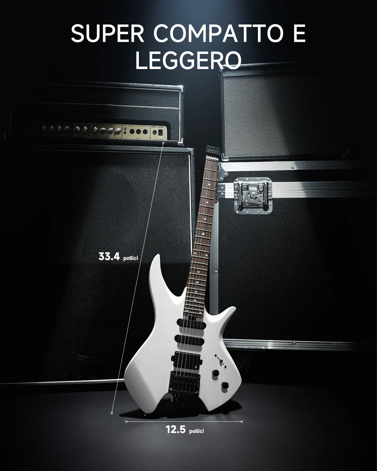 Donner HLX-500 Chitarra elettrica senza paletta【Modello originale NHL-500】 - Image 17