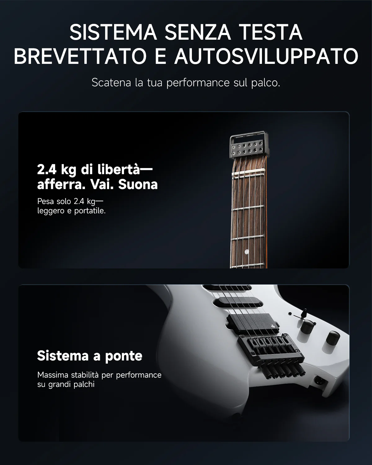Donner HLX-500 Chitarra elettrica senza paletta【Modello originale NHL-500】 - Image 18