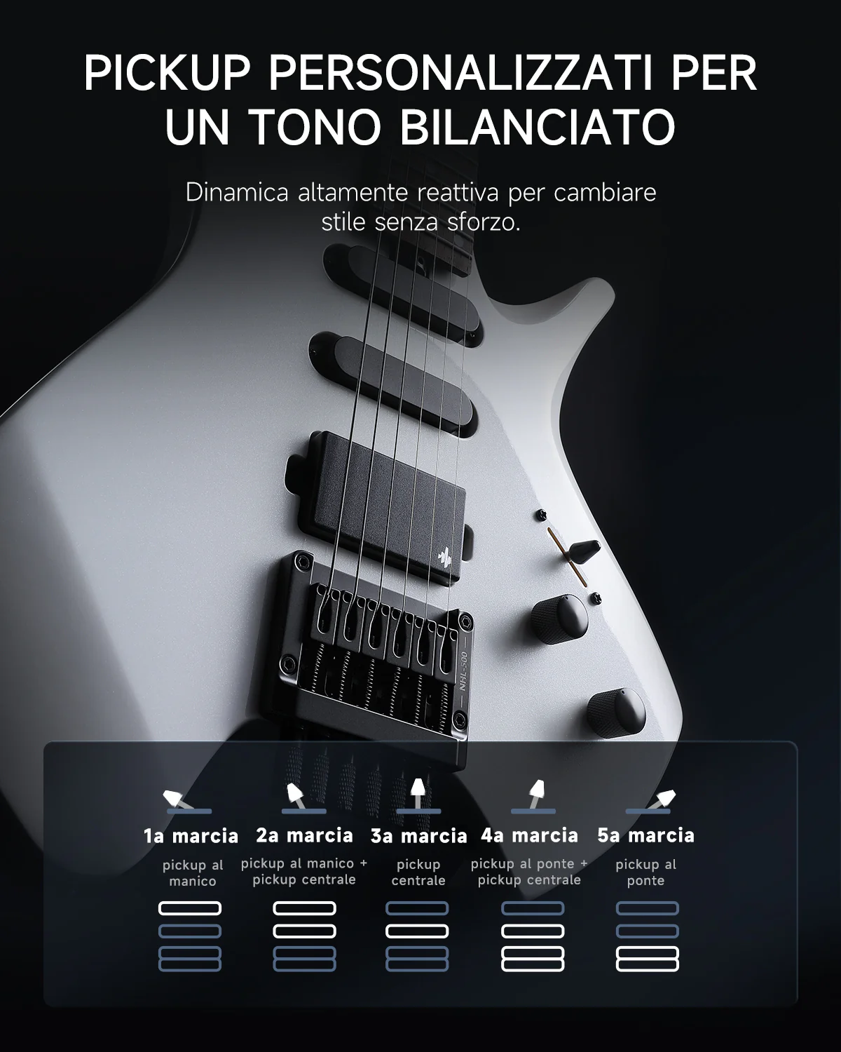 Donner HLX-500 Chitarra elettrica senza paletta【Modello originale NHL-500】 - Image 19