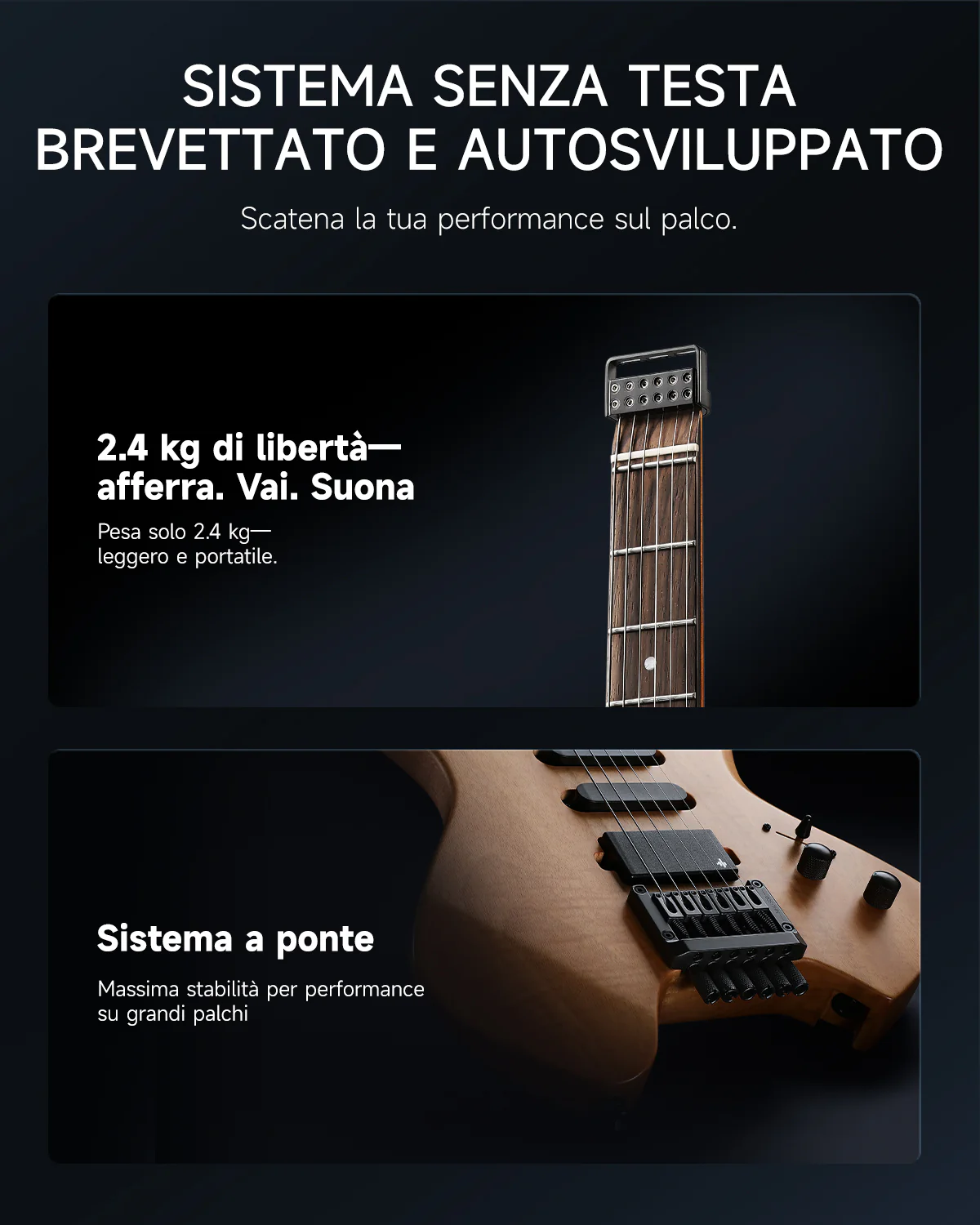 Donner HLX-500 Chitarra elettrica senza paletta【Modello originale NHL-500】 - Image 5