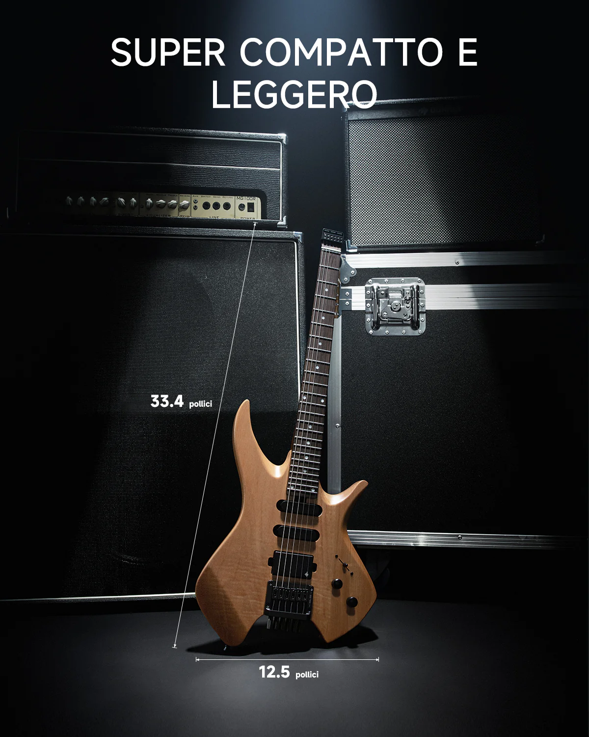Donner HLX-500 Chitarra elettrica senza paletta【Modello originale NHL-500】 - Image 6