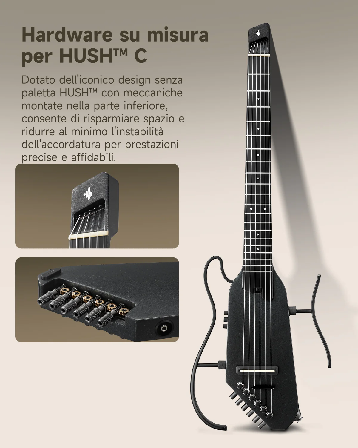 Donner HUSH C Chitarra classica con corde di nylon da viaggio - Image 15