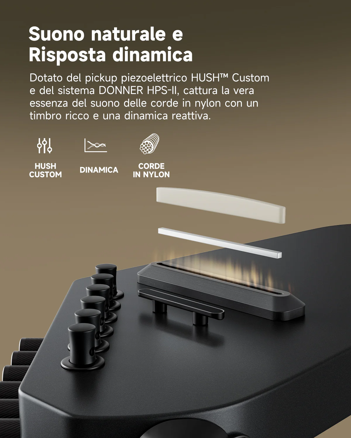 Donner HUSH C Chitarra classica con corde di nylon da viaggio - Image 22