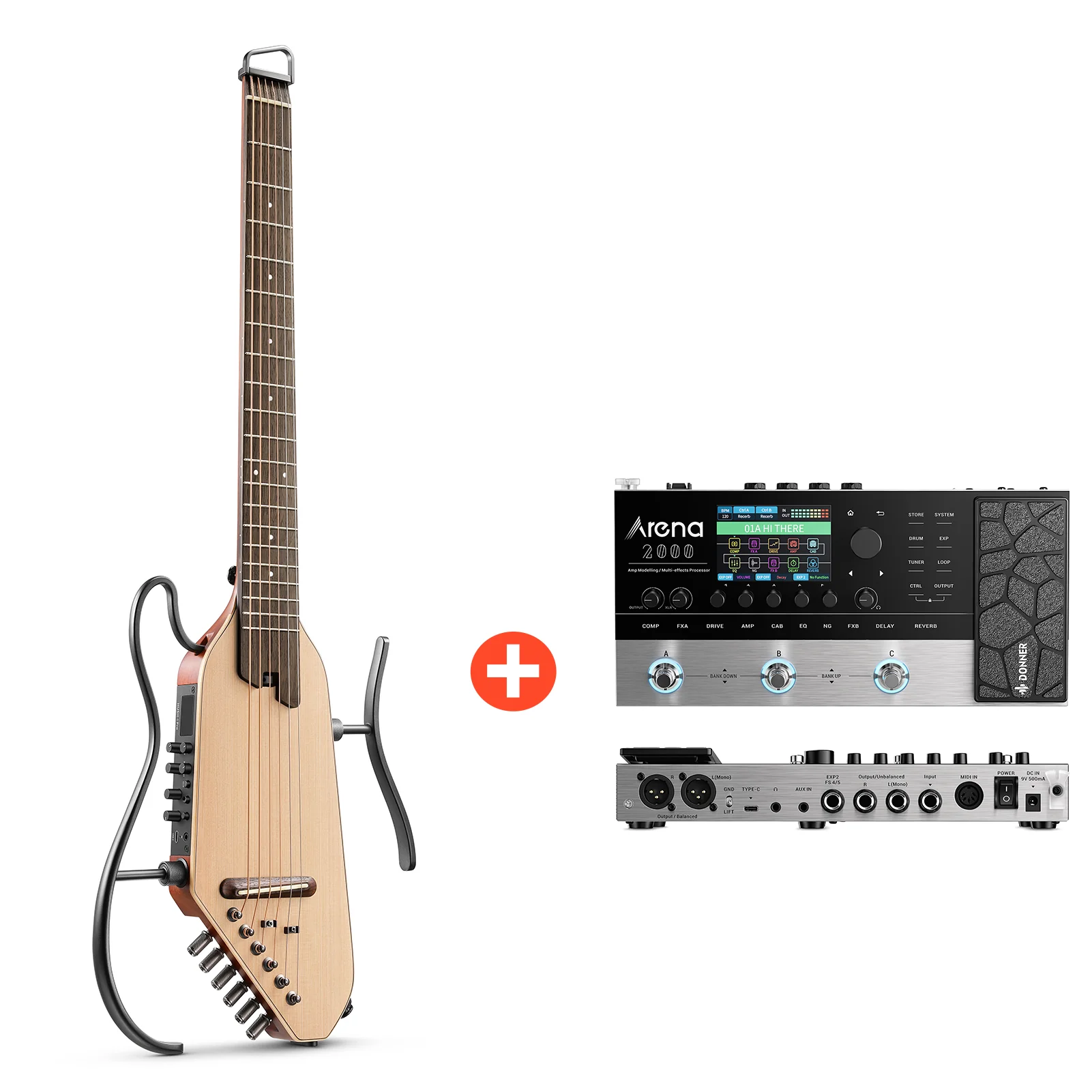 Donner HUSH I PRO Chitarra da viaggio - Image 10