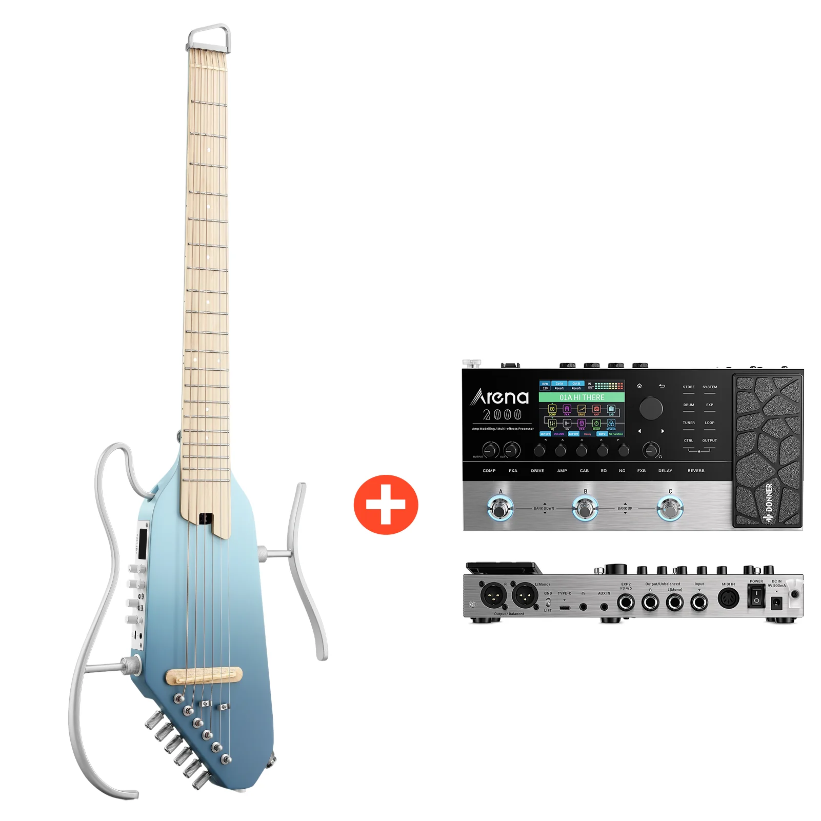 Donner HUSH I PRO Chitarra da viaggio - Image 42