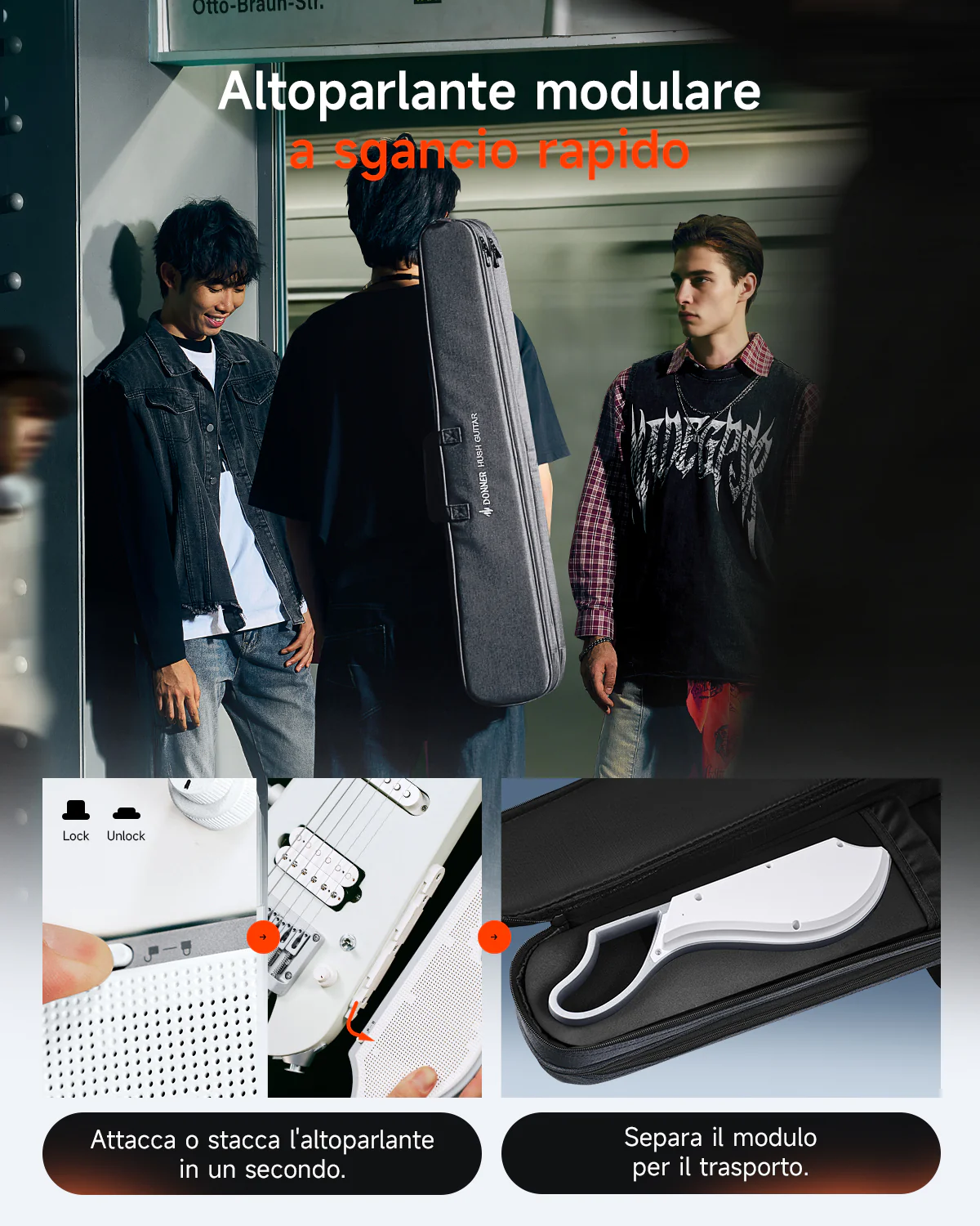 Donner HUSH X LIVE Chitarra da viaggio  (disponibile anche in edizione MIYAVI) - Image 12