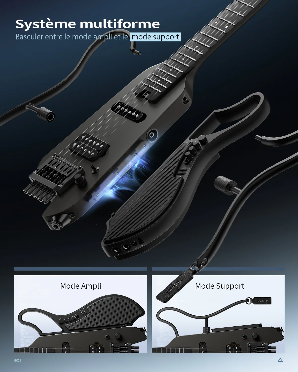 Donner HUSH X LIVE Chitarra da viaggio  (disponibile anche in edizione MIYAVI) - Image 8