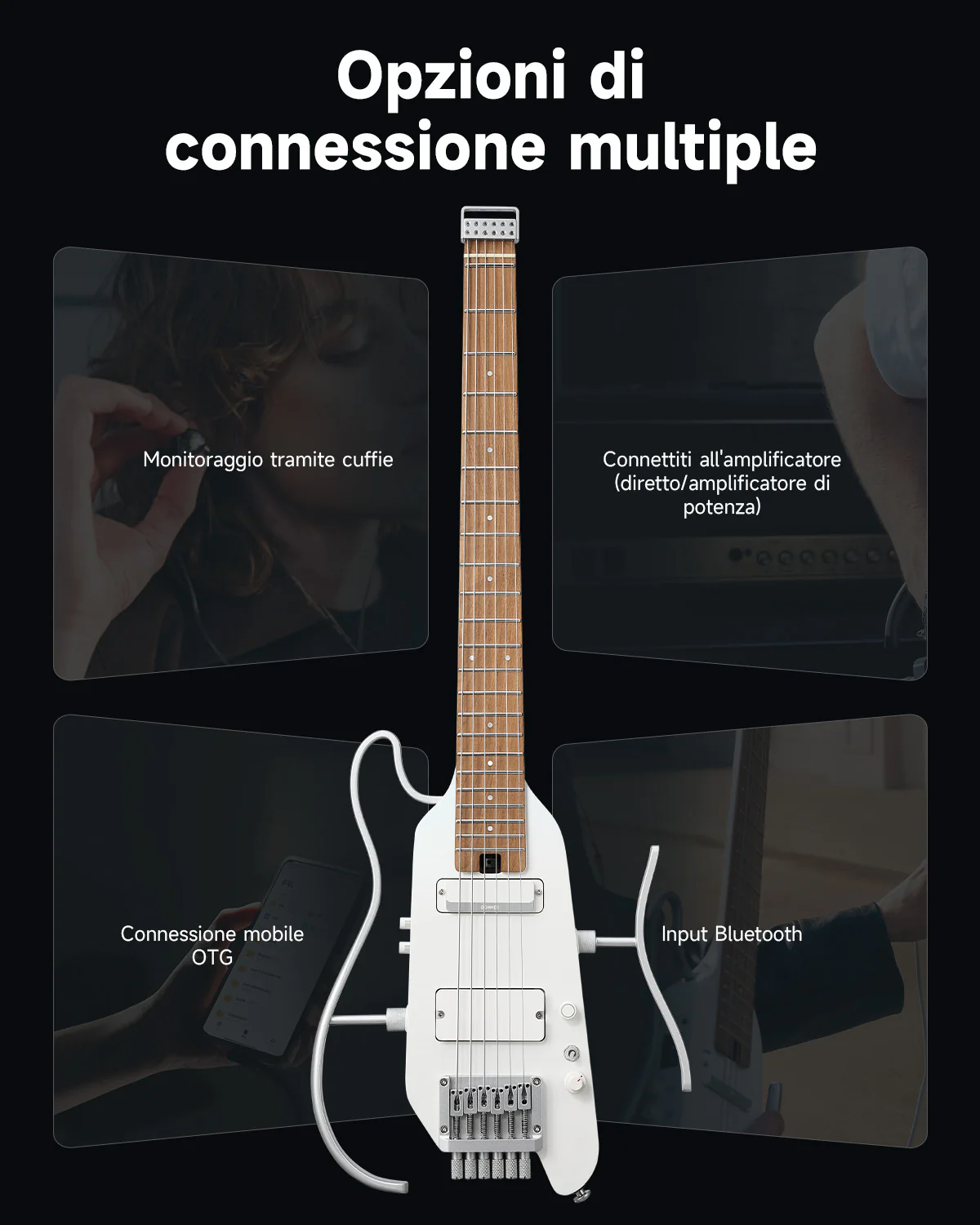 Donner HUSH X PRO Chitarra da viaggio versatile - Image 16
