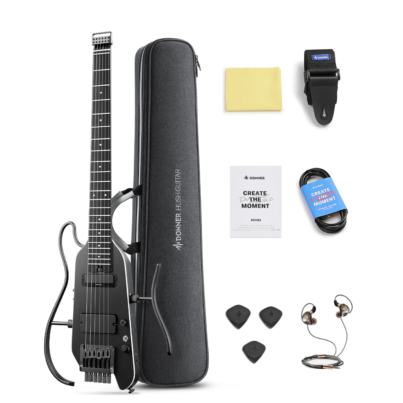 Donner HUSH X PRO Chitarra da viaggio versatile - Image 24
