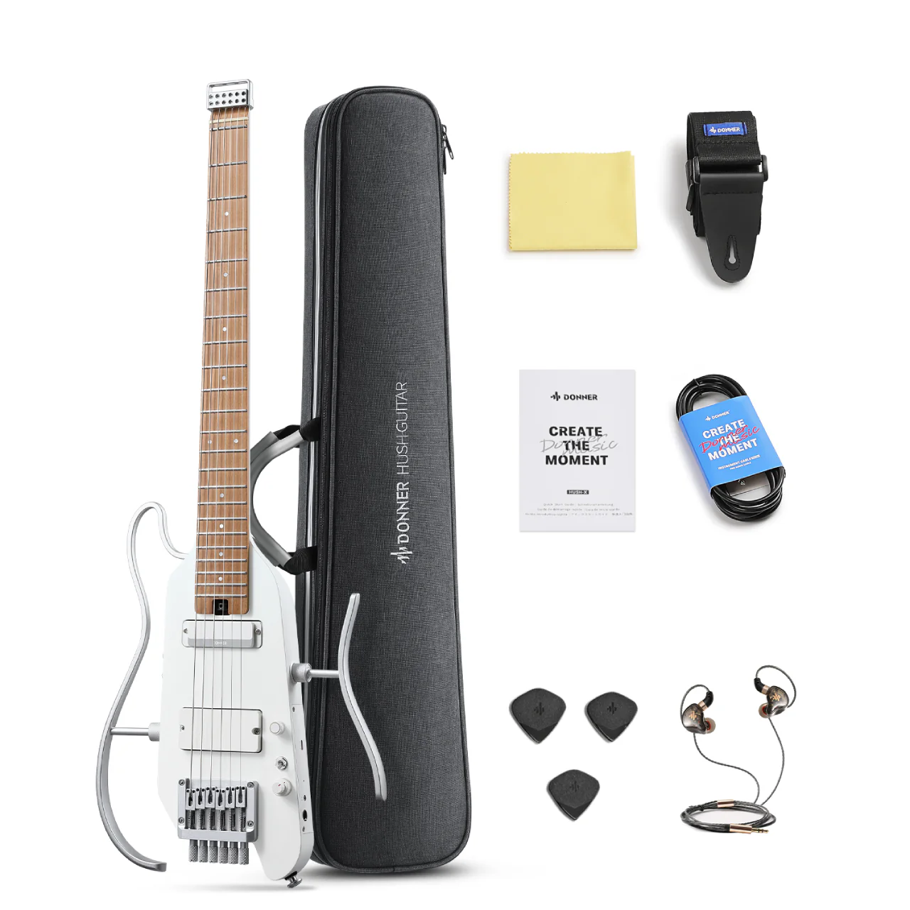 Donner HUSH X PRO Chitarra da viaggio versatile - Image 25