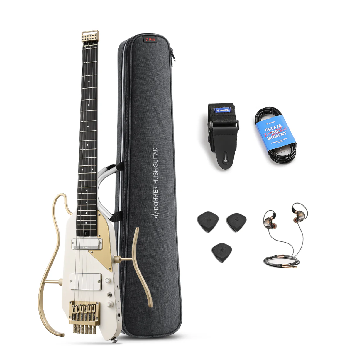 Donner HUSH X PRO Chitarra da viaggio versatile - Image 28
