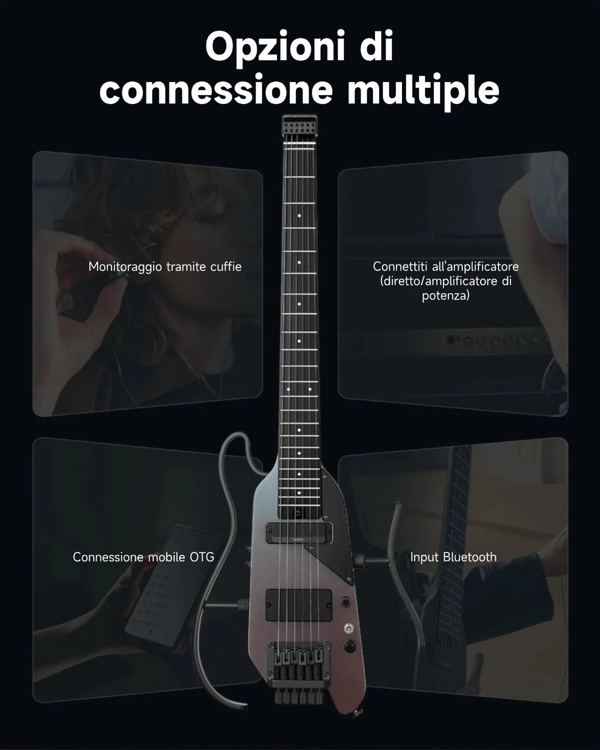 Donner HUSH X PRO Chitarra da viaggio versatile - Image 34