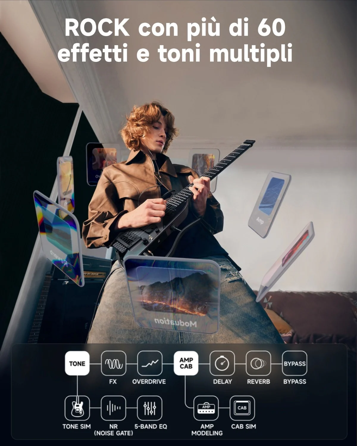 Donner HUSH X PRO Chitarra da viaggio versatile - Image 36