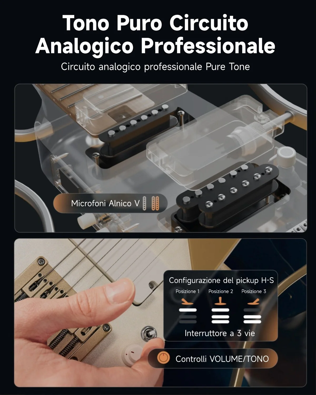 Donner HUSH X PRO Chitarra da viaggio versatile - Image 39