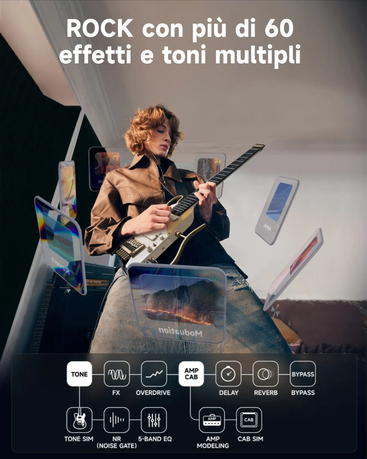 Donner HUSH X PRO Chitarra da viaggio versatile - Image 42