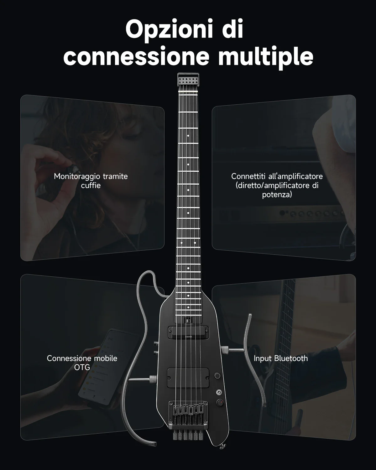 Donner HUSH X PRO Chitarra da viaggio versatile - Image 6
