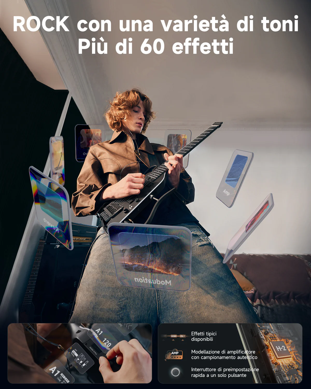 Donner HUSH X PRO Chitarra da viaggio versatile - Image 9