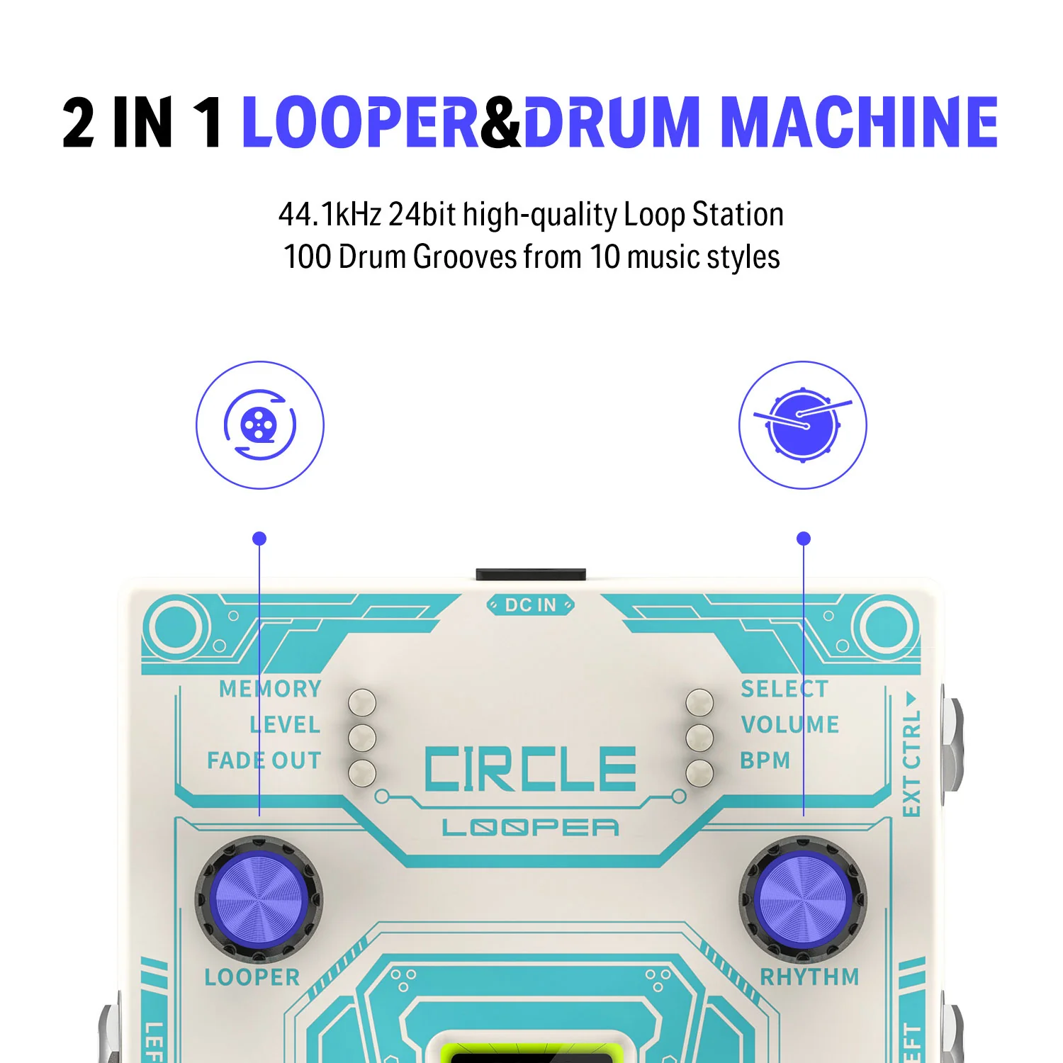 Donner Circle Looper Pedale per chitarra - Image 3