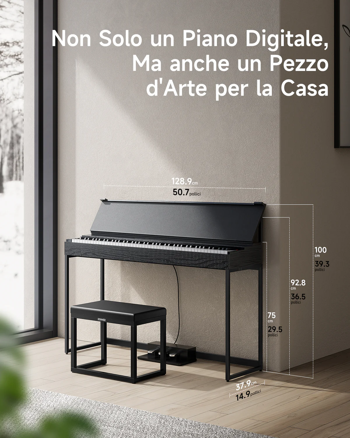 Donner OURA™ S300 Pianoforte digitalein stile casalingo - Image 8
