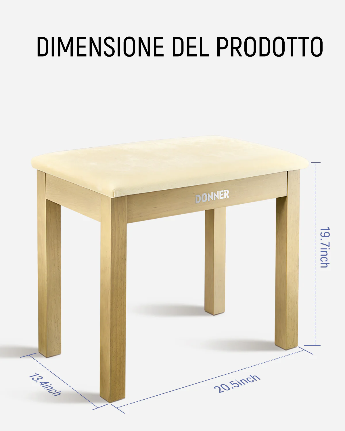 Donner DKB-10 Panca per pianoforte spaziosa - Image 5