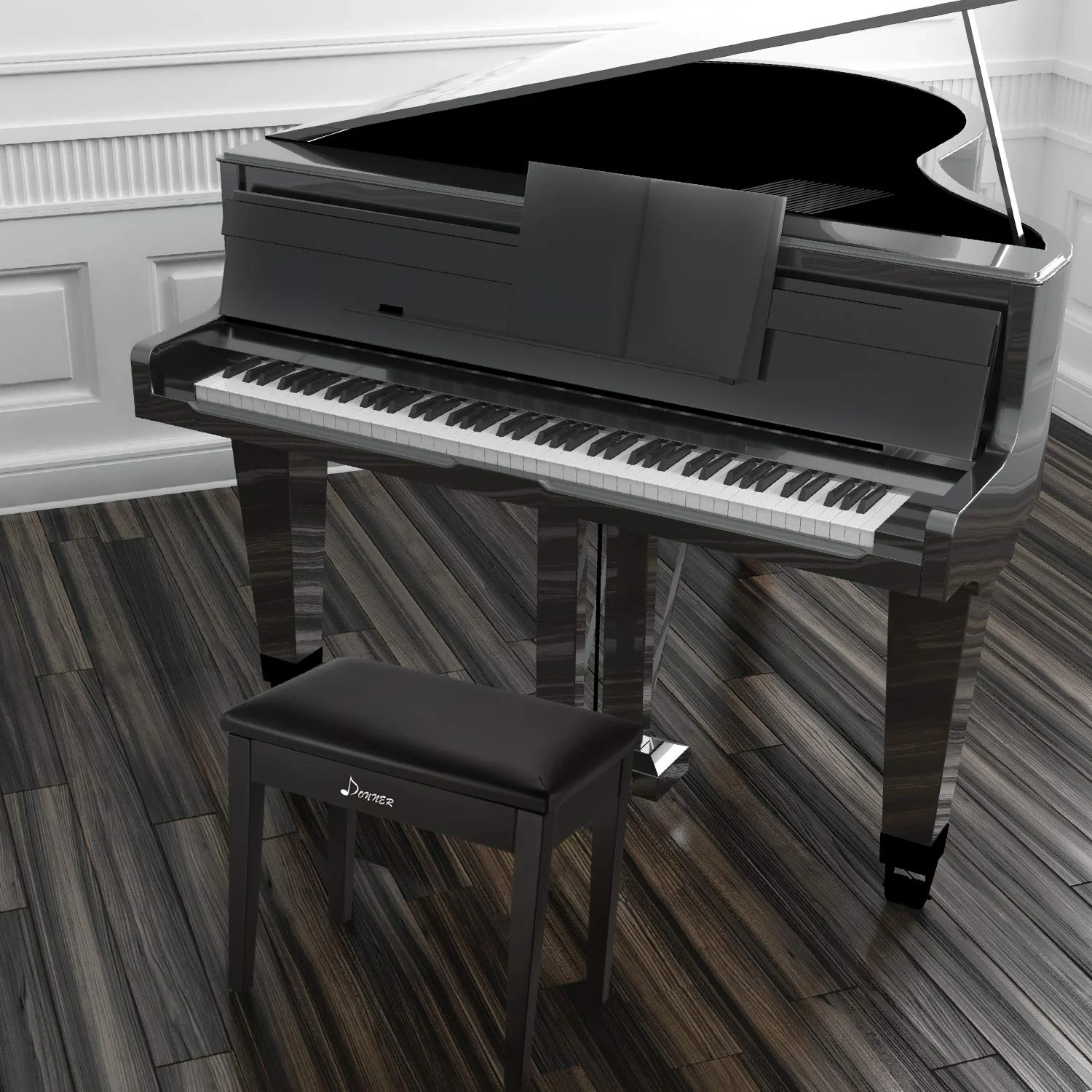 Donner DKB-10 Panca per pianoforte spaziosa - Image 3