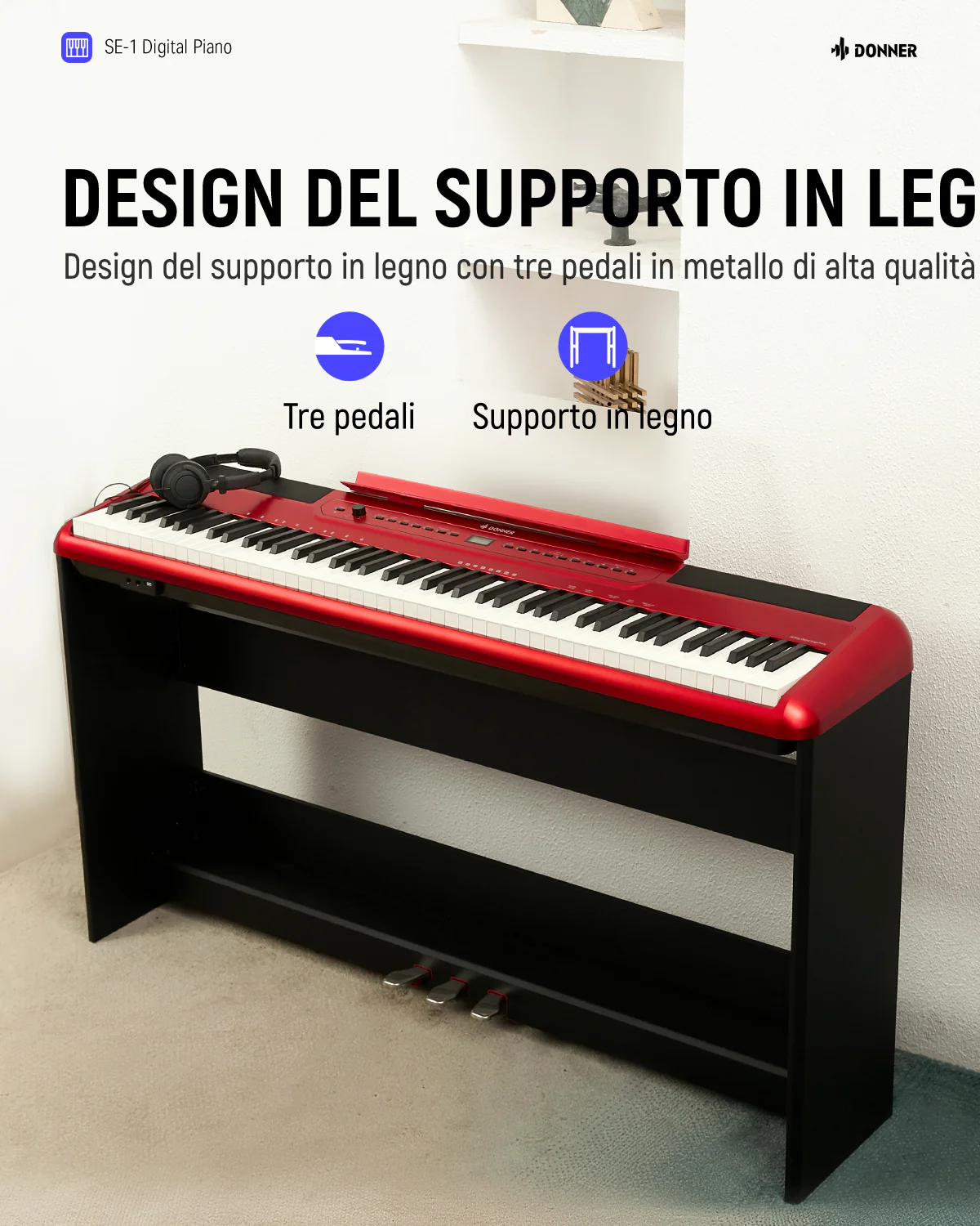 Donner SE-1 piano digitale a 88 tasti con tasti ponderati - Image 26