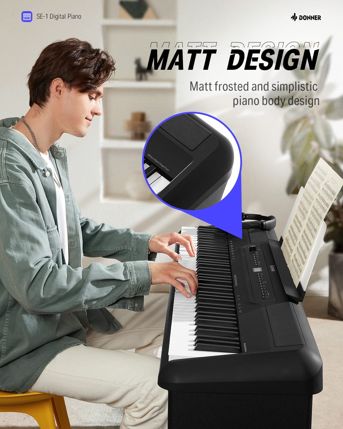 Donner SE-1 piano digitale a 88 tasti con tasti ponderati - Image 8