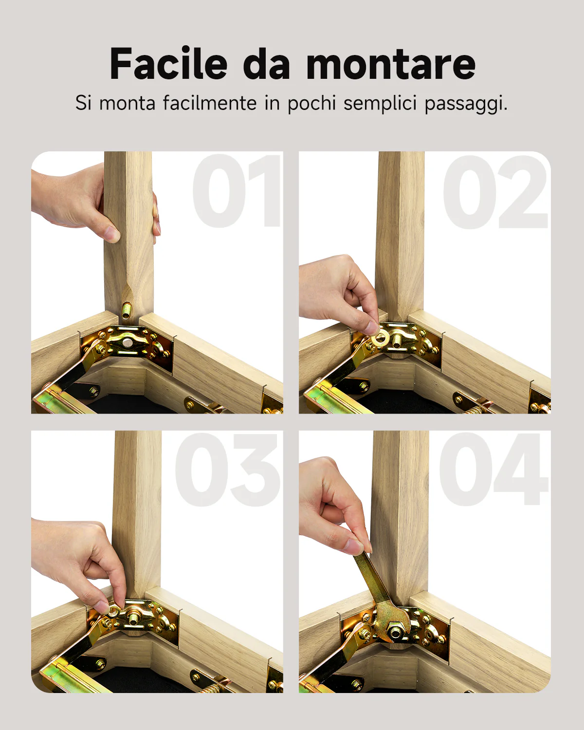 Donner Sgabello per pianoforte regolabile in altezza,beige opaco - Image 6