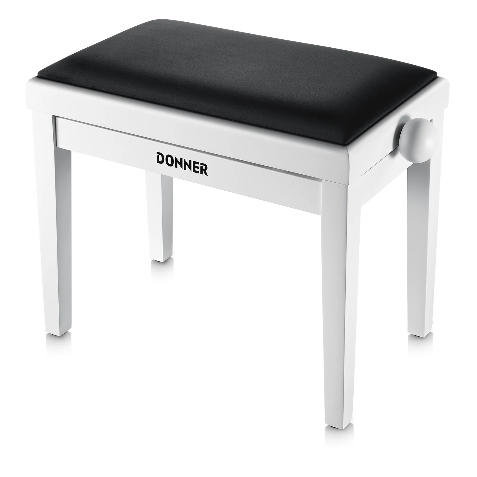Donner Sgabello per pianoforte regolabile in altezza, bianco opaco - Image 2