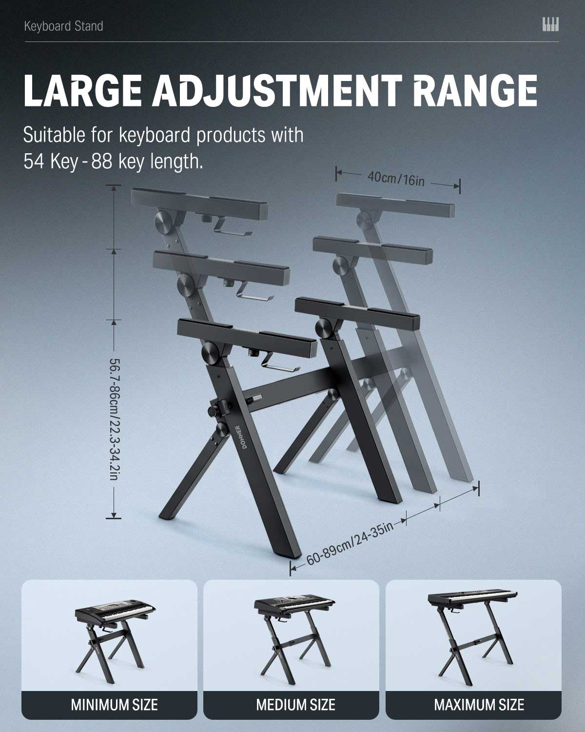 Donner DKS-100 Supporto per tastiera a forma Z pieghevole - Image 6