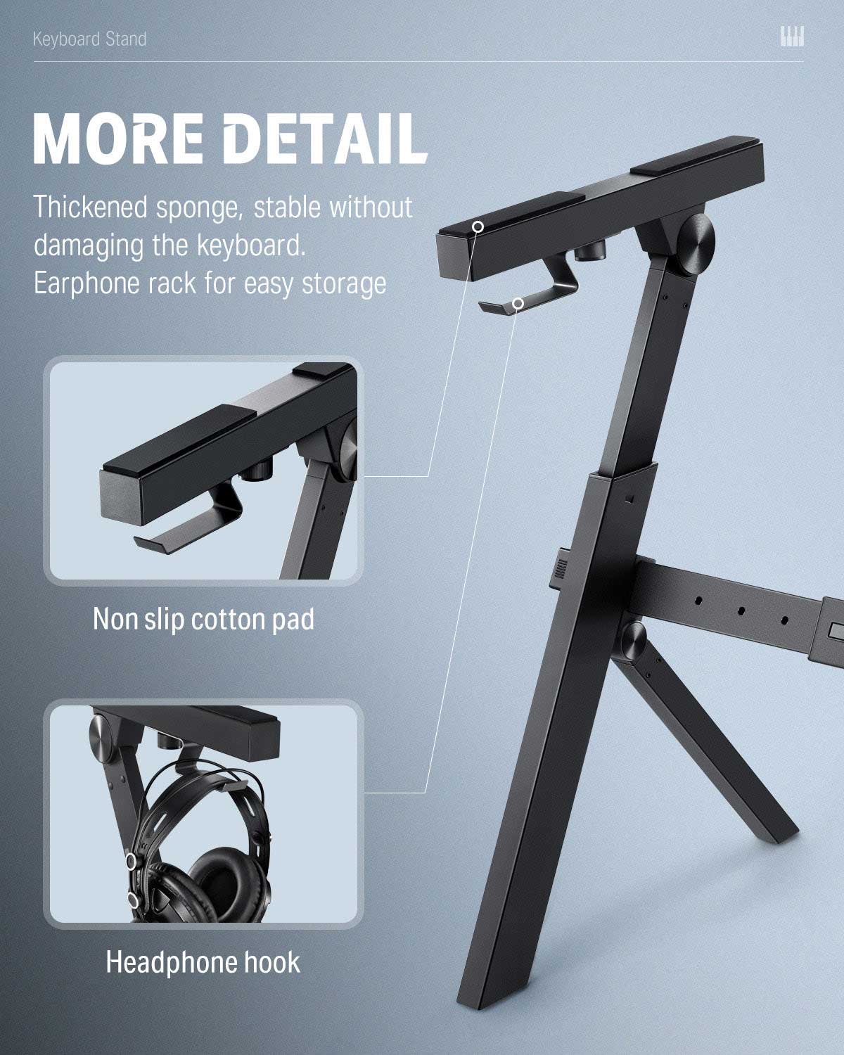 Donner DKS-100 Supporto per tastiera a forma Z pieghevole - Image 9