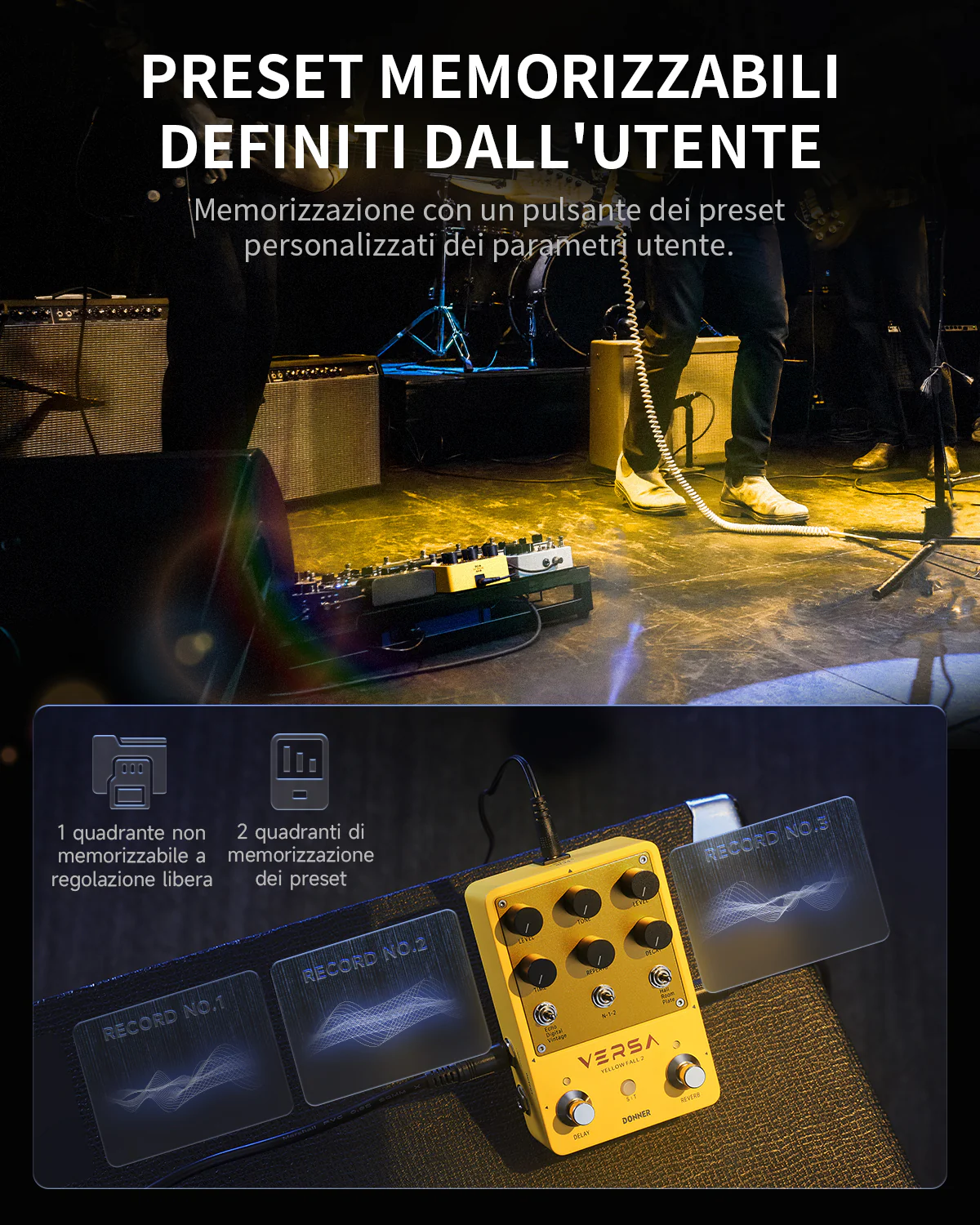 Donner Yellow Fall II Pedale effetto riverbero e delay - Image 5