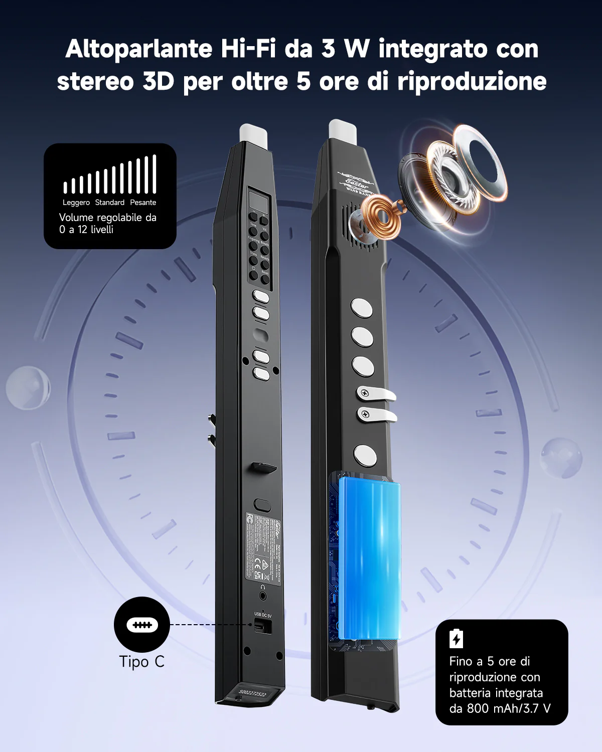Eastar EDA-100 Strumento a fiato digitale, nero - Image 4
