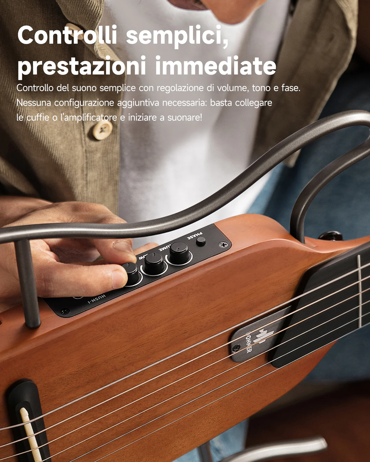 【Scatola aperta】Donner HUSH I Chitarra da viaggio ultraleggera e portatile - Image 14