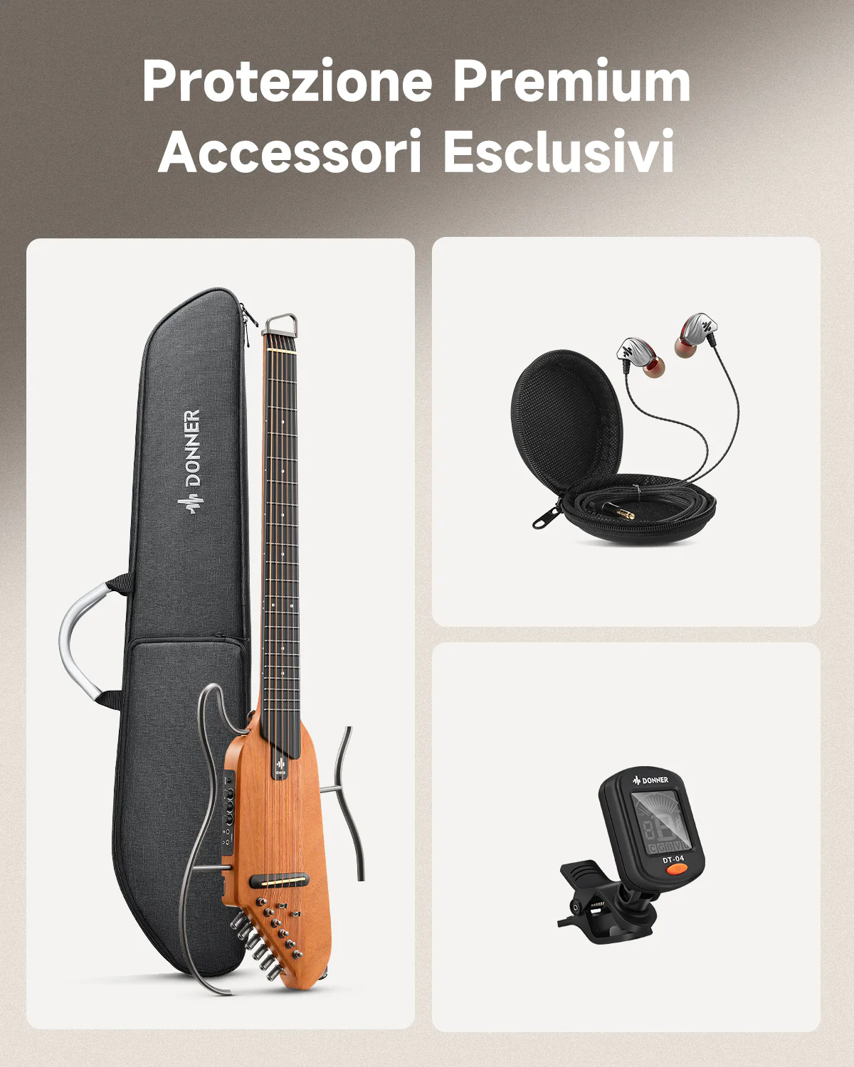【Scatola aperta】Donner HUSH I Chitarra da viaggio ultraleggera e portatile - Image 15