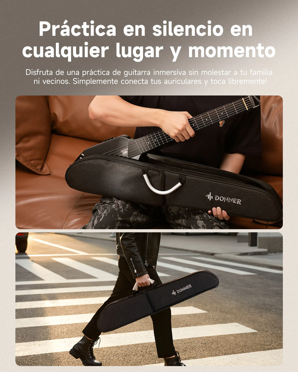 【Scatola aperta】Donner HUSH I Chitarra da viaggio ultraleggera e portatile - Image 18