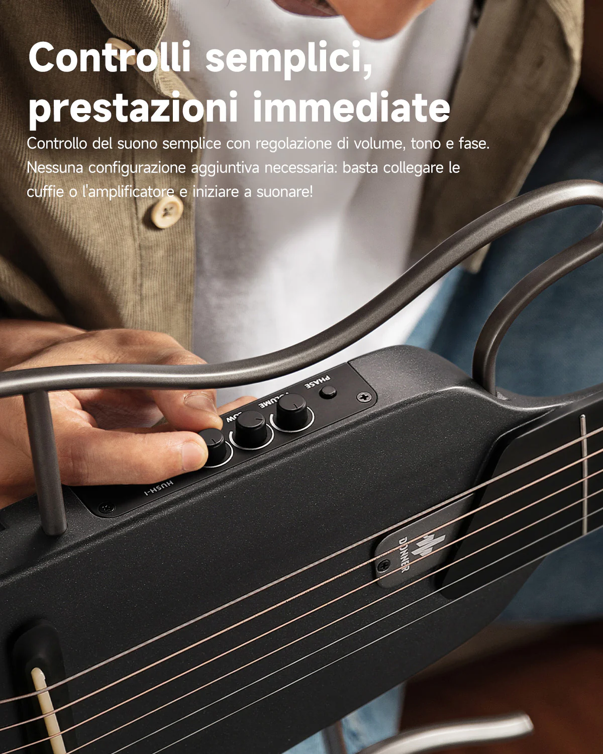 【Scatola aperta】Donner HUSH I Chitarra da viaggio ultraleggera e portatile - Image 22