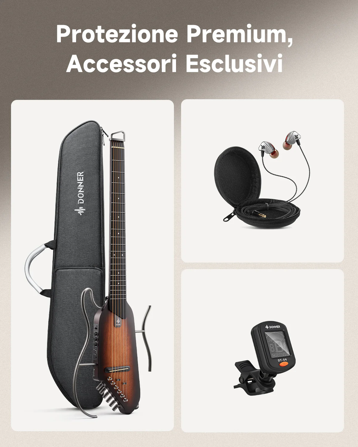 【Scatola aperta】Donner HUSH I Chitarra da viaggio ultraleggera e portatile - Image 26