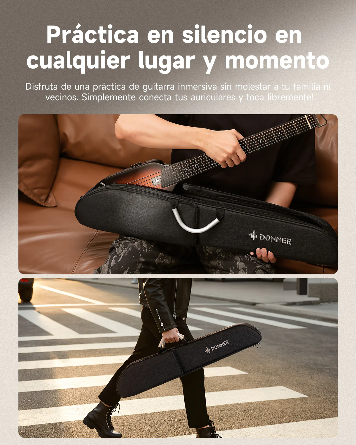 【Scatola aperta】Donner HUSH I Chitarra da viaggio ultraleggera e portatile - Image 29