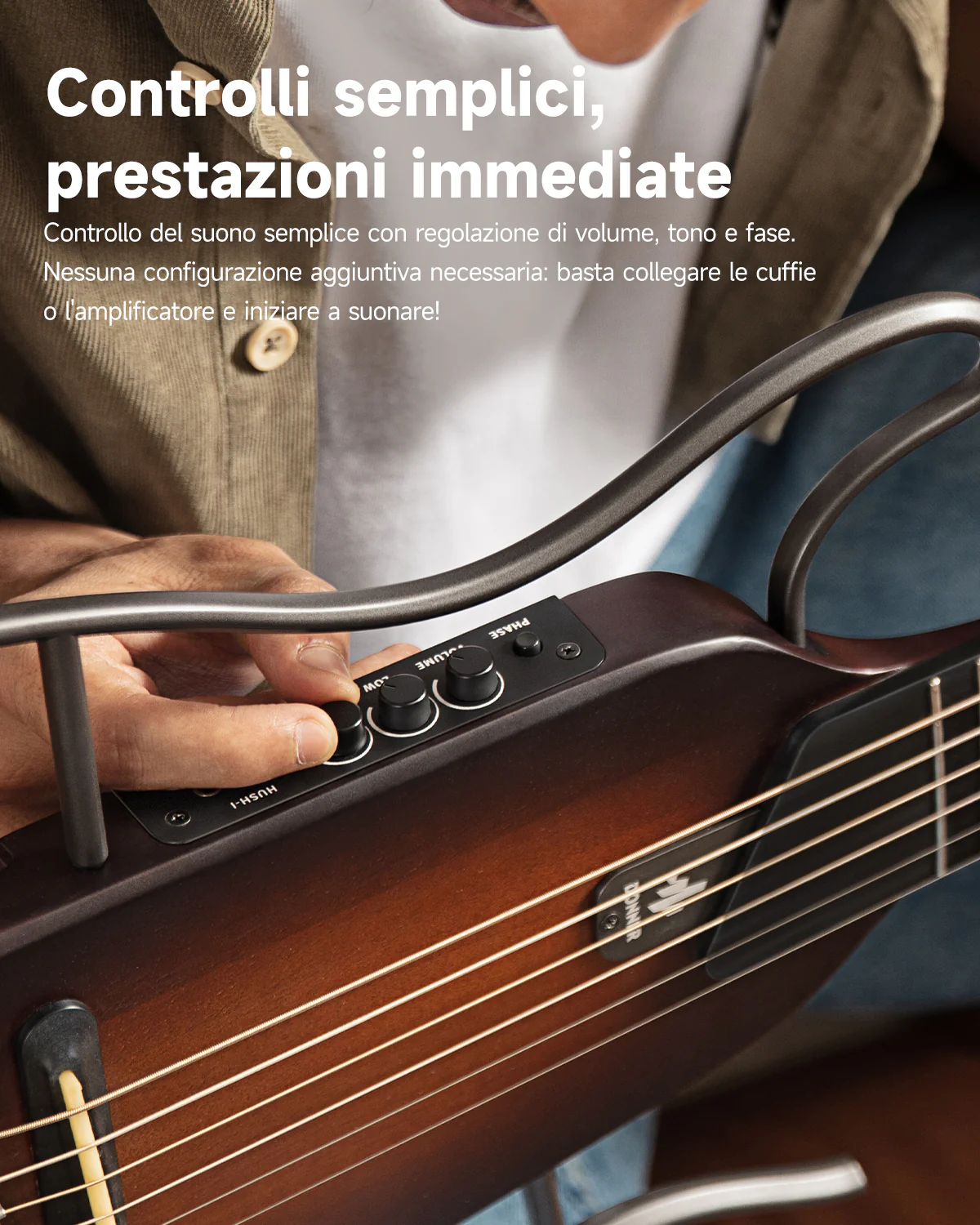 【Scatola aperta】Donner HUSH I Chitarra da viaggio ultraleggera e portatile - Image 33