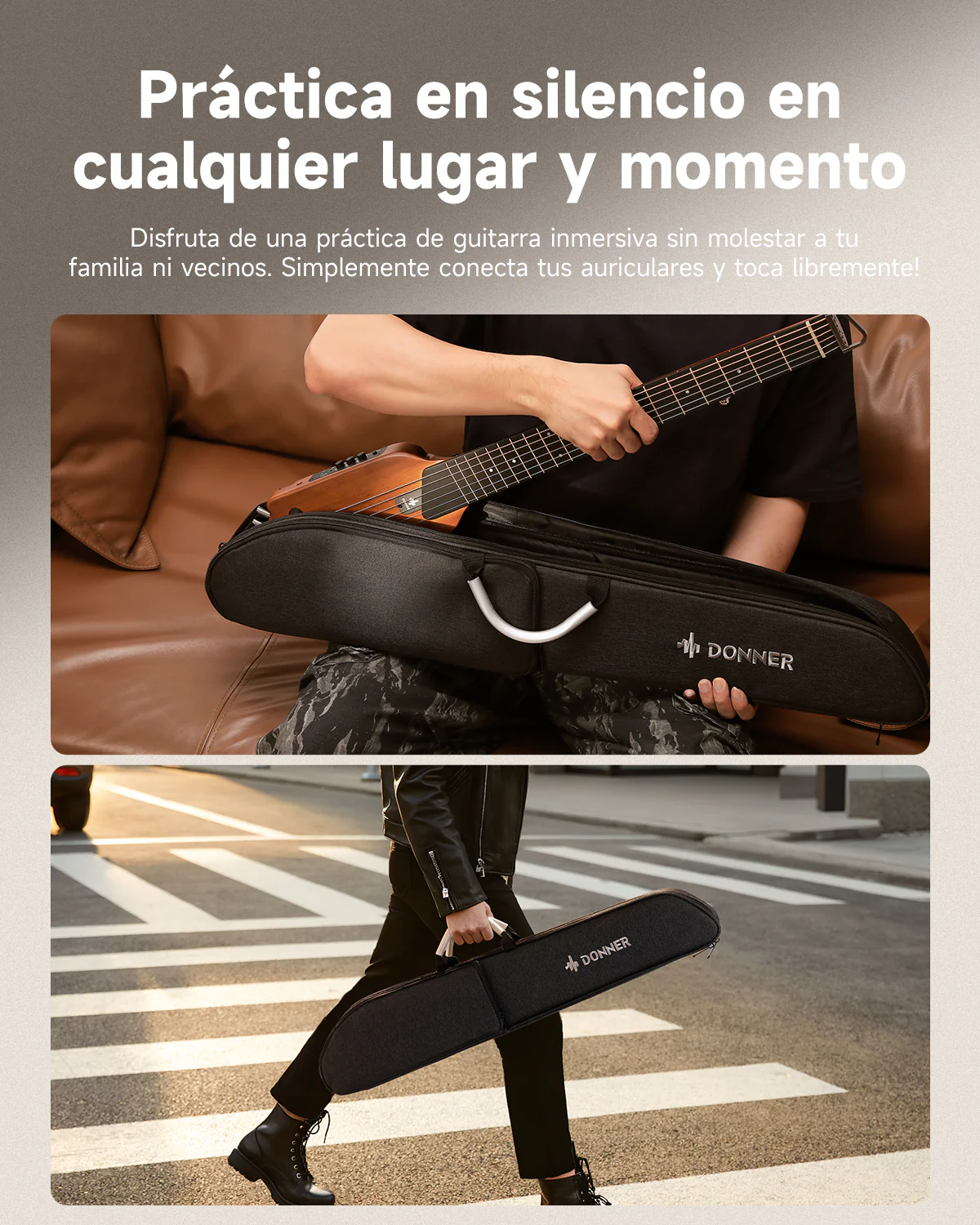 【Scatola aperta】Donner HUSH I Chitarra da viaggio ultraleggera e portatile - Image 9